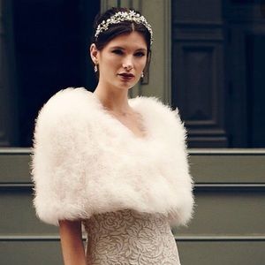 Bhldn feather capelet